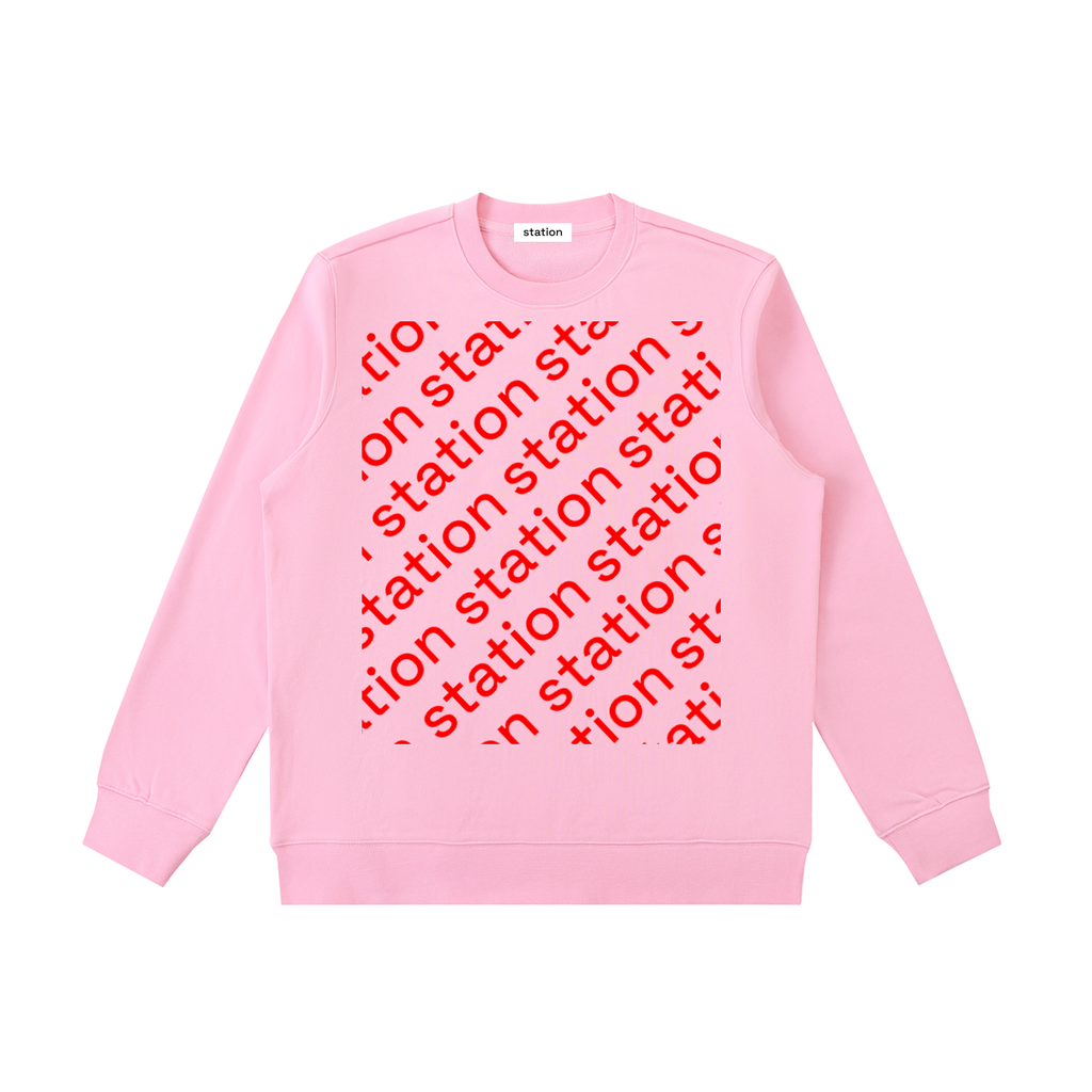 STATION logo one crewneck sweatshirt