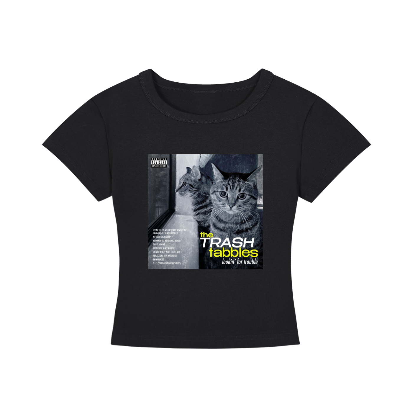 TRASH TABBIES cropped t-shirt