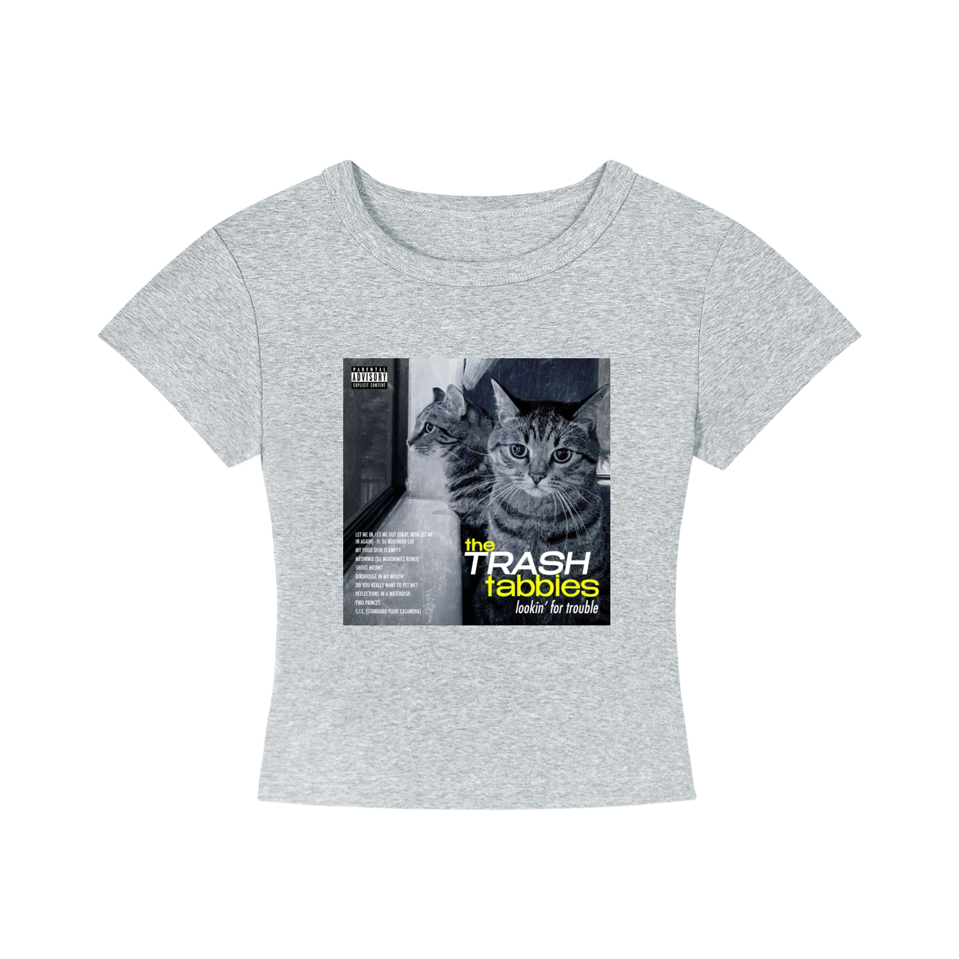 TRASH TABBIES cropped t-shirt