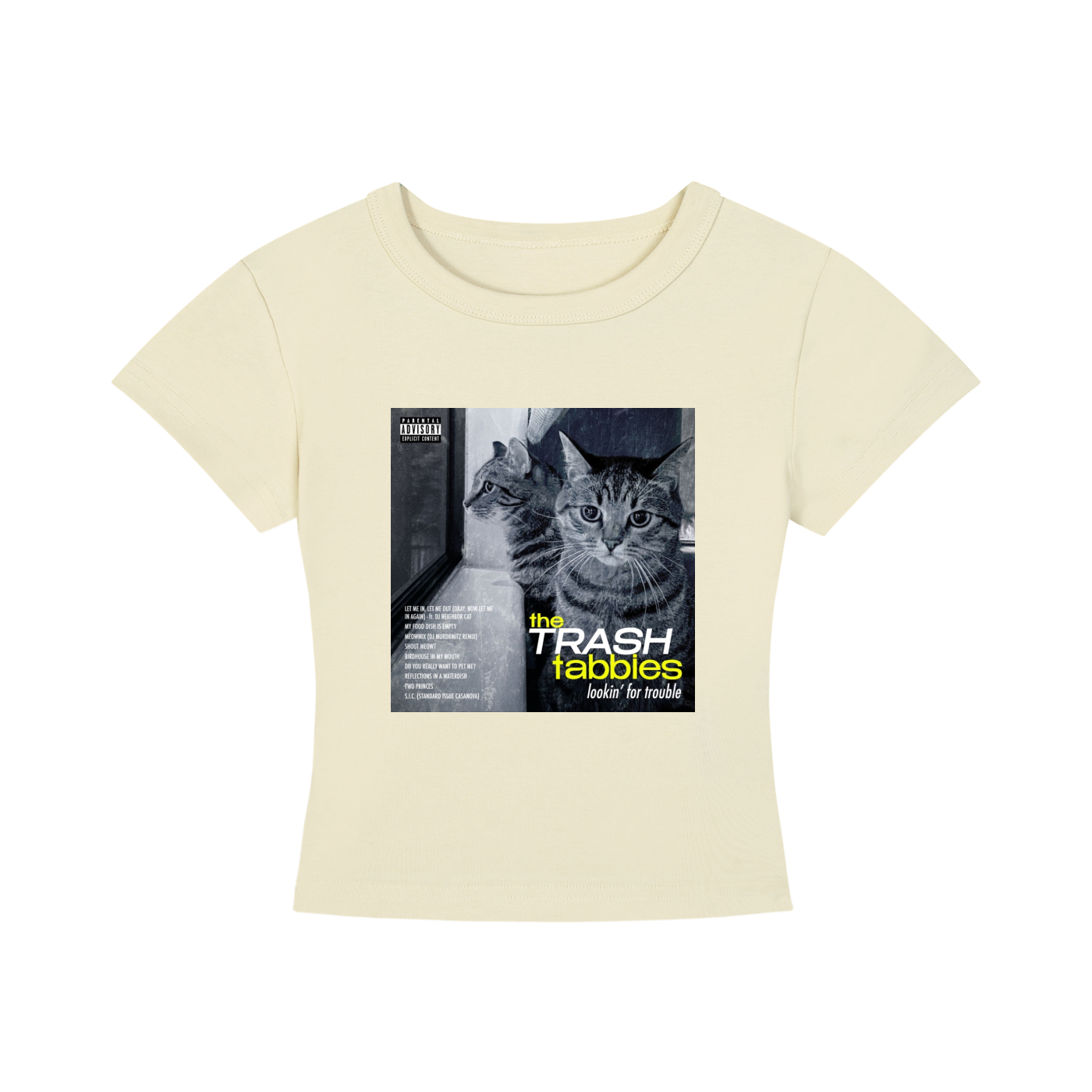 TRASH TABBIES cropped t-shirt
