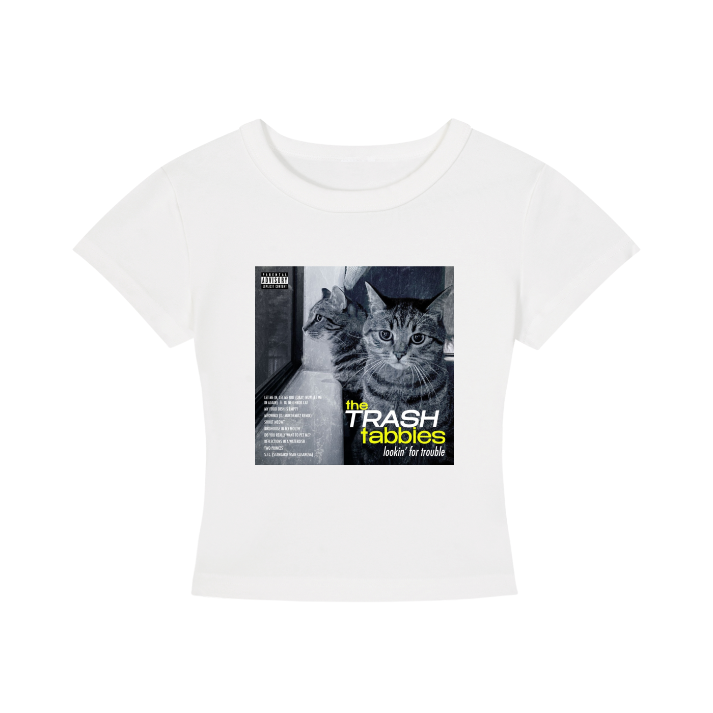 TRASH TABBIES cropped t-shirt