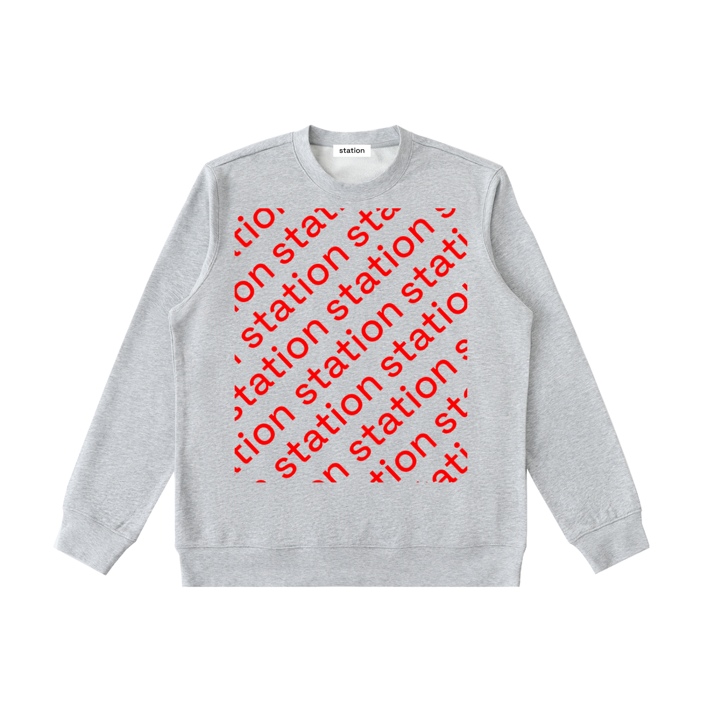 STATION logo one crewneck sweatshirt